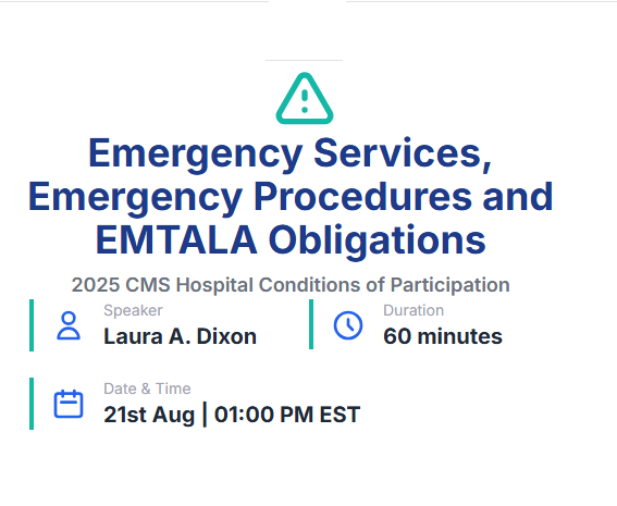 Emergency Services, Emergency Procedures and EMTALA Obligations: CMS ...