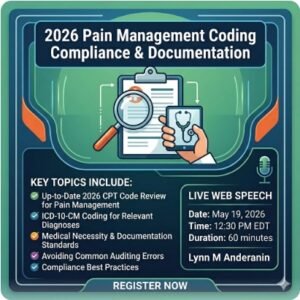 2026 Pain Management Coding Compliance & Documentation
