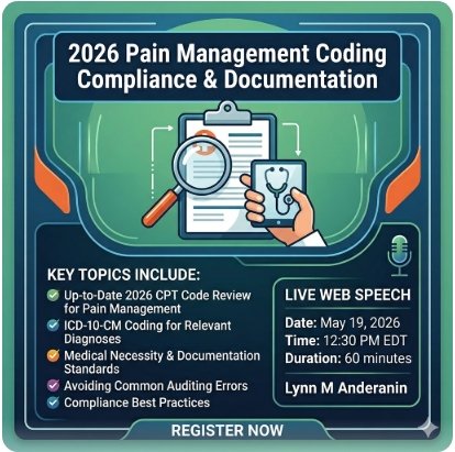 2026 Pain Management Coding Compliance & Documentation
